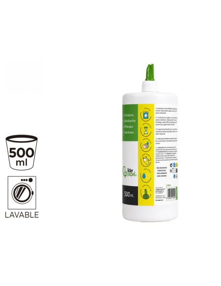 PEGAMENTO COLA BL.LAVABLE LIDERPAPEL 500 ML