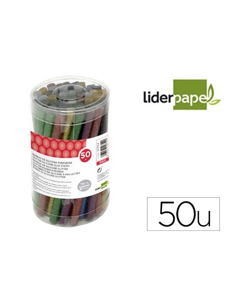BARRAS TERMOFUSIBLE 7MM DIAMETRO X 100MM ALTO PURPURINA CAJA 50 UD.