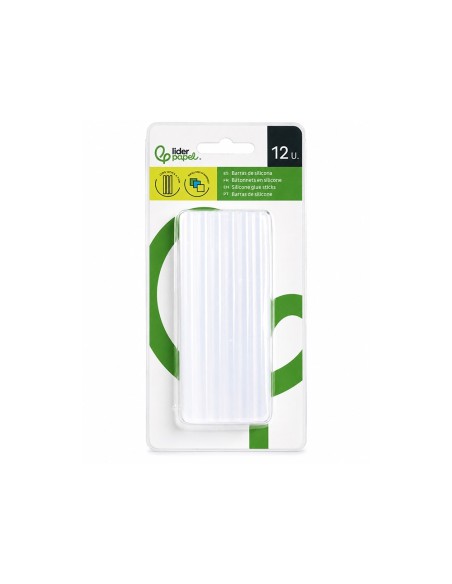 BARRAS TERMOFUSIBLE LIDERPAPEL 8 MM X 100 MM ALTO BLISTER 12 U.