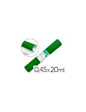 ROLLO ADHESIVO LIDERPAPEL UNICOLOR VERDE BRILLO ROLLO DE 0,45 X 20 MT 2