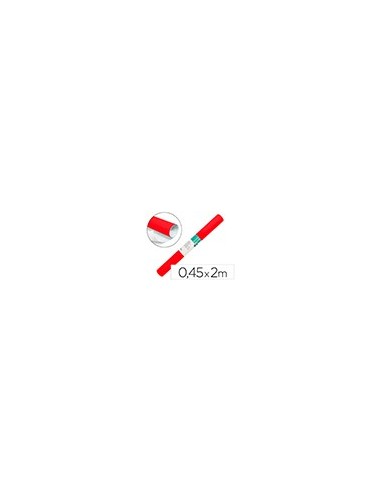 ROLLO ADHESIVO LIDERPAPEL UNICOLOR ROJO BRILLO ROLLO 0,45 X 2 MT RO21