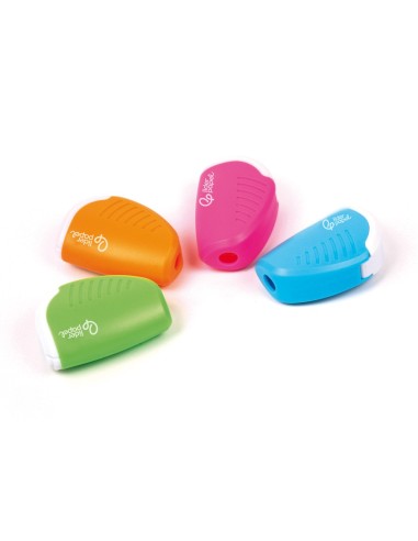 SACAPUNTAS PLASTICO UN USO C/DEPOSITO COL.SURT.