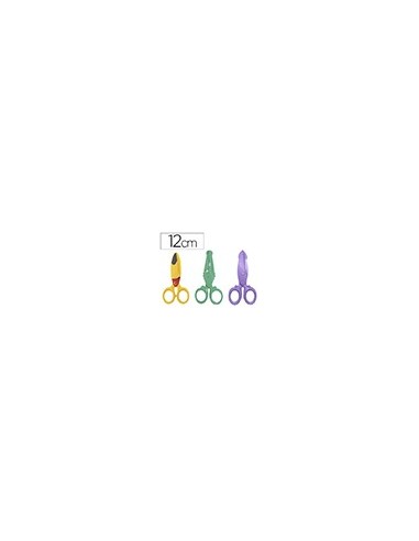 TIJERA ESCOLAR 12CM ESPECIAL INFANTIL CORTA PAPEL CARTON UNIDAD