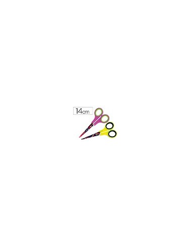 TIJERA ESCOLAR LIDERPAPEL HIP HOP 14 CM UNIDAD