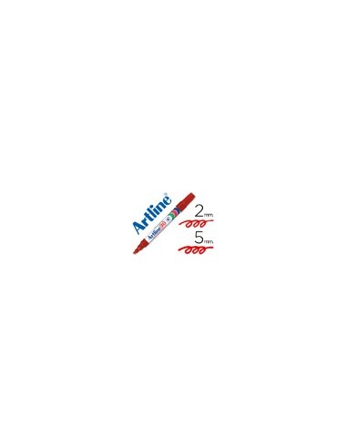 ROTULADOR ARTLINE MARCADOR PERM.EK-90 ROJO PUNTA BISELADA 5 MM PAPEL