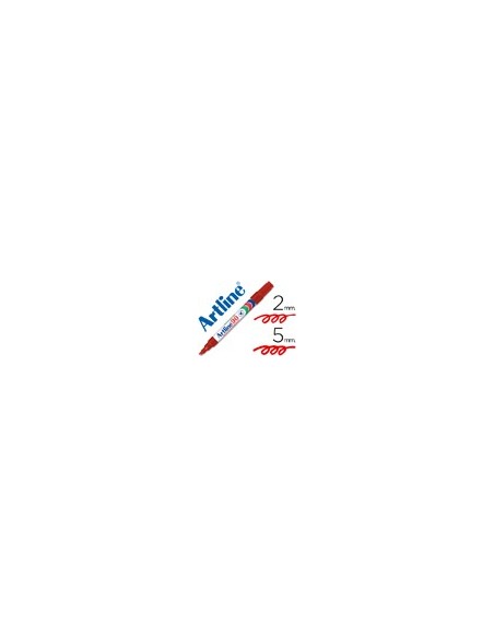 ROTULADOR ARTLINE MARCADOR PERM.EK-90 ROJO PUNTA BISELADA 5 MM PAPEL