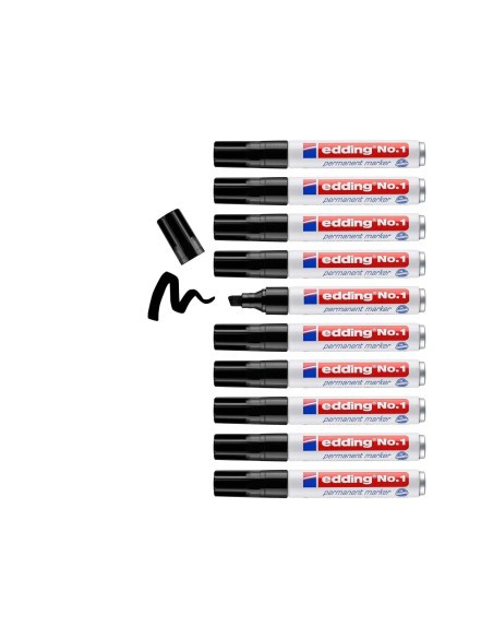 ROTULADOR EDDING MARCADOR PERM.1 NEGRO PUNTA BISELADA 5 MM