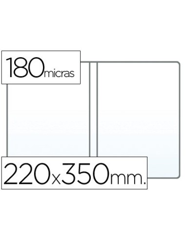FUNDA PORTACARNET 4º DOBLE180 MICRAS PVC TPTE.