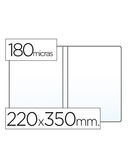 FUNDA PORTACARNET 4º DOBLE180 MICRAS PVC TPTE.