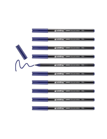 ROTULADOR EDDING PUNTA FIBRA 1300 AZUL PUNTA RED.0.5 MM