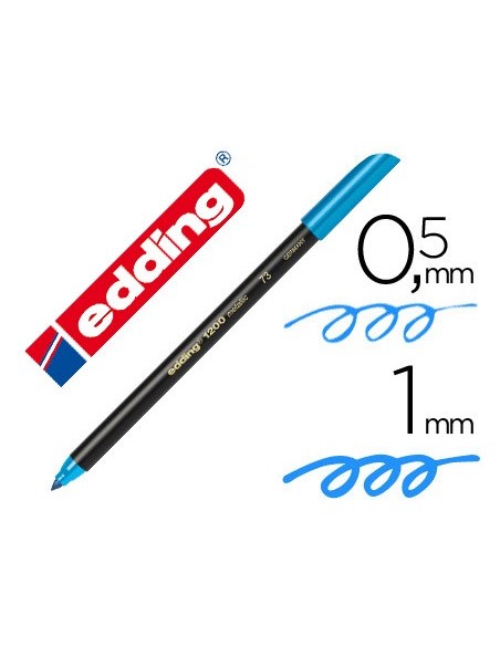 ROTULADOR EDDING PUNTA FIBRA 1200 AZUL CLARO N.10 PUNTA RED.0.5 MM
