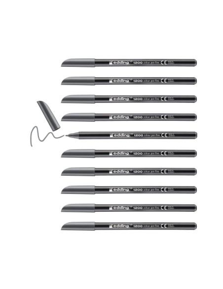 ROTULADOR EDDING PUNTA FIBRA 1200 GRIS N.12 PUNTA RED.0.5 MM