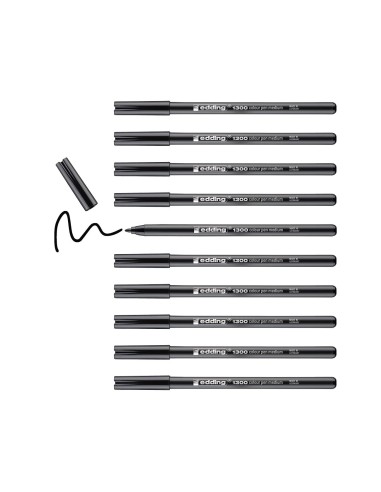 ROTULADOR EDDING PUNTA FIBRA 1300 NEGRO PUNTA RED.0.5 MM