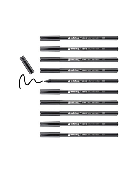 ROTULADOR EDDING PUNTA FIBRA 1300 NEGRO PUNTA RED.0.5 MM