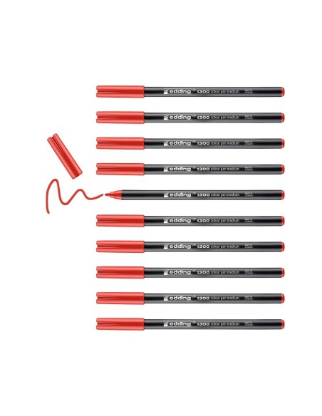 ROTULADOR EDDING PUNTA FIBRA 1300 ROJO PUNTA RED.0.5 MM