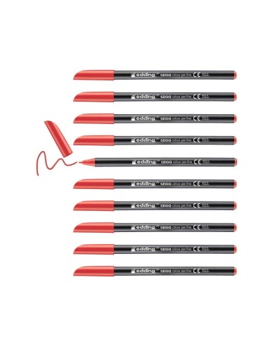 ROTULADOR EDDING PUNTA FIBRA 1200 ROJO N.2 PUNTA RED.0.5 MM