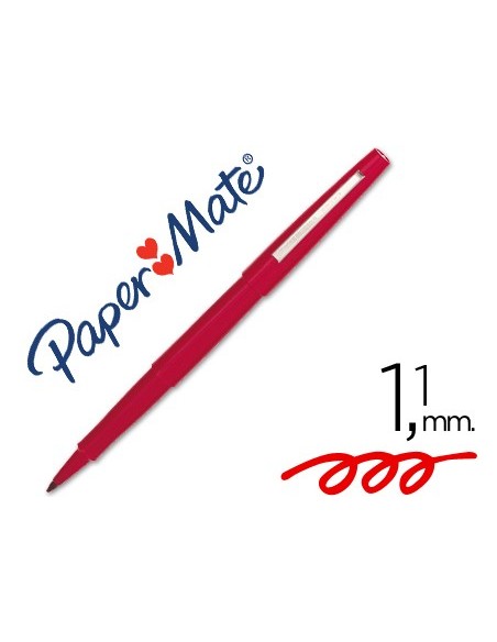 ROTULADOR PAPER MATE PUNTA NYLON 3102-1 ROJO