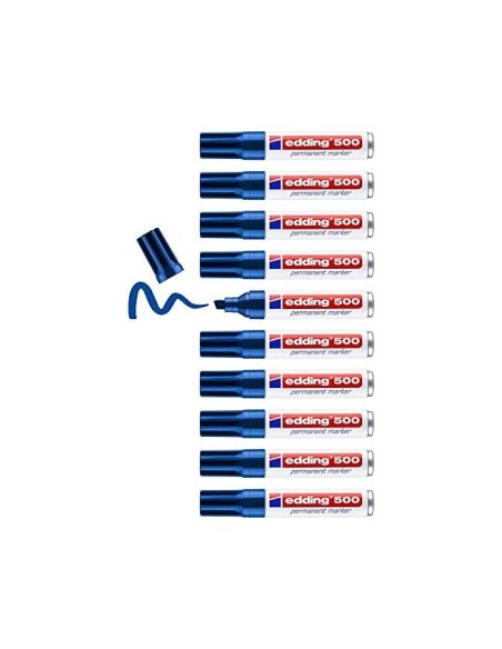 ROTULADOR EDDING MARCADOR PERM.500 AZUL PUNTA BISELADA 7 MM
