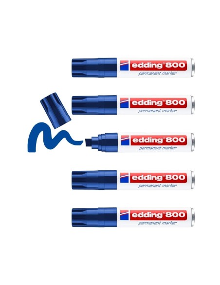 ROTULADOR EDDING MARCADOR PERM.800 AZUL PUNTA BISELADA 12 MM