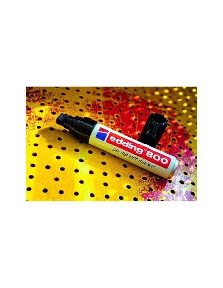 ROTULADOR EDDING MARCADOR PERM.800 NEGRO PUNTA BISELADA 12 MM
