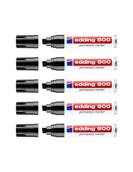 ROTULADOR EDDING MARCADOR PERM.800 NEGRO PUNTA BISELADA 12 MM