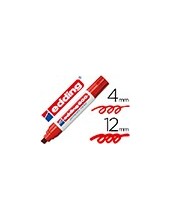 ROTULADOR EDDING MARCADOR PERM.800 ROJO PUNTA BISELADA 12 MM 2