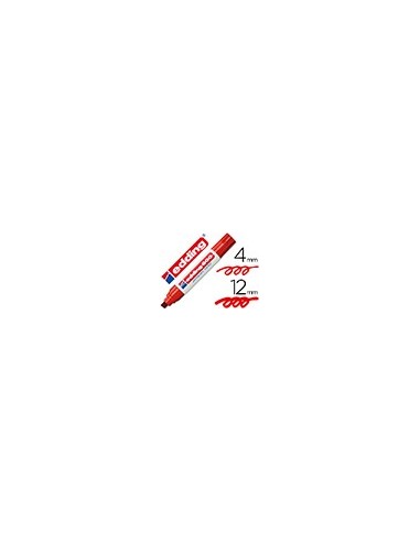 ROTULADOR EDDING MARCADOR PERM.800 ROJO PUNTA BISELADA 12 MM