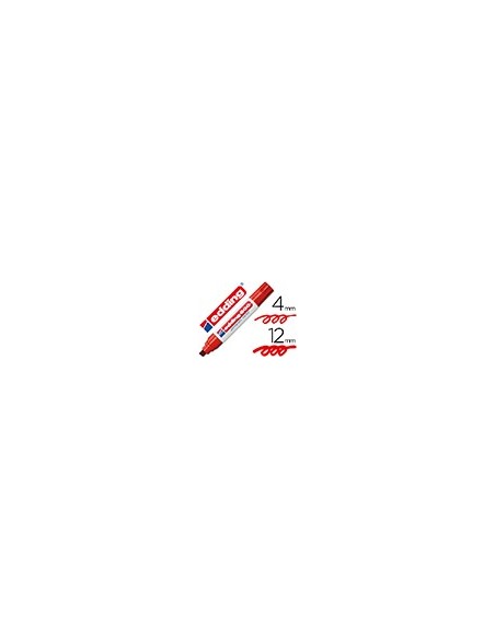 ROTULADOR EDDING MARCADOR PERM.800 ROJO PUNTA BISELADA 12 MM
