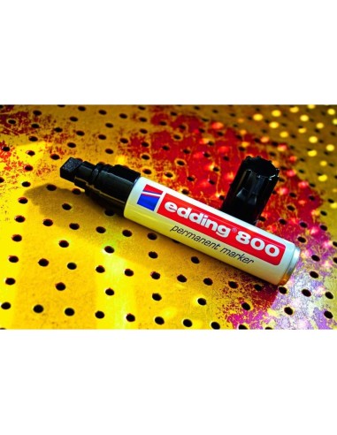 ROTULADOR EDDING MARCADOR PERM.800 ROJO PUNTA BISELADA 12 MM