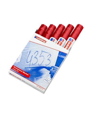ROTULADOR EDDING MARCADOR PERM.800 ROJO PUNTA BISELADA 12 MM