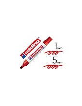 ROTULADOR EDDING MARCADOR PERM.1 ROJO PUNTA BISELADA 5 MM 2