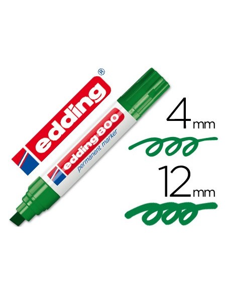 ROTULADOR EDDING MARCADOR PERM.800 VER PUNTA BISELADA 12 MM