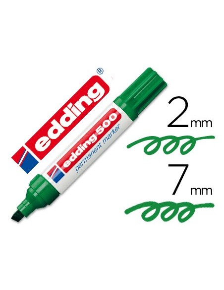 ROTULADOR EDDING MARCADOR PERM.500 VER PUNTA BISELADA 7 MM