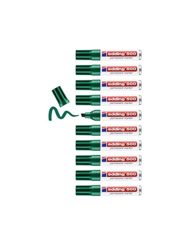 ROTULADOR EDDING MARCADOR PERM.500 VER PUNTA BISELADA 7 MM