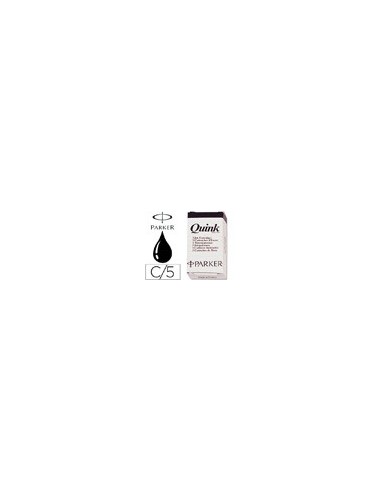 TINTA ESTILOGRAFICA PARKER NEGRA CAJA 5 CARTUCHOS