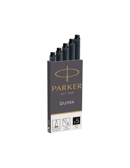 TINTA ESTILOGRAFICA PARKER NEGRA CAJA 5 CARTUCHOS