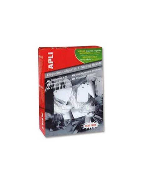 ETIQUETAS COLGANTES APLI 385 11X29MM 1000UD.