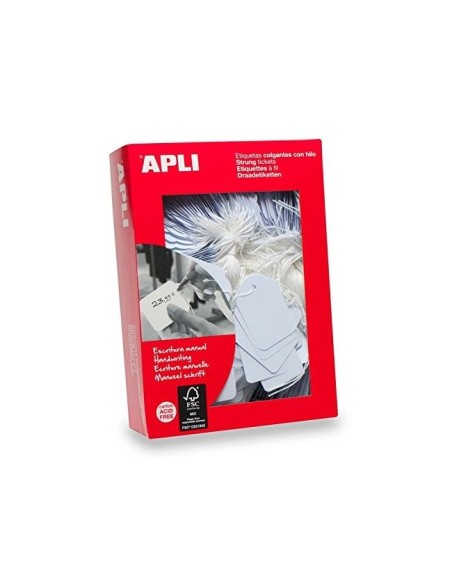 ETIQUETAS COLGANTES APLI 391 28X43MM 500UD.