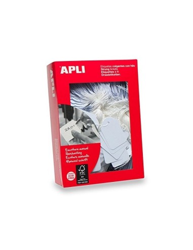 ETIQUETAS COLGANTES APLI 392 36X53MM 500UD.