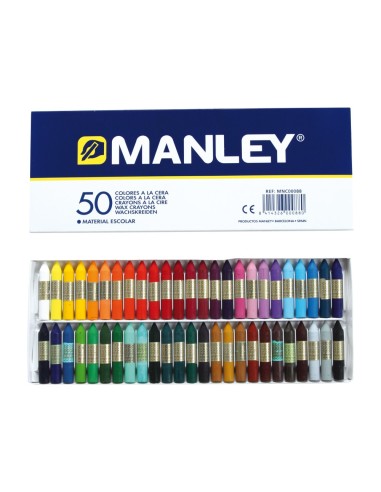LAPICES CERA MANLEY CAJA 50 COL.REF.150