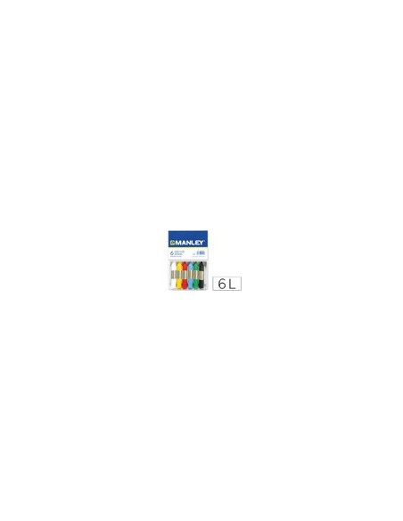 LAPICES CERA MANLEY CAJA 6 COL.REF.106