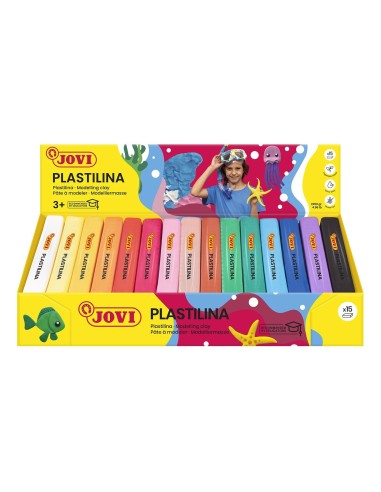 PLASTILINA JOVI 71 SURTIDA TAMAÑO MEDIANO CAJA 15 UDS.