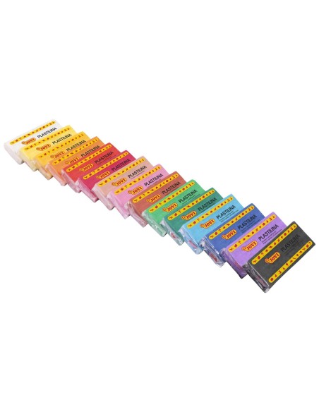 PLASTILINA JOVI 71 SURTIDA TAMAÑO MEDIANO CAJA 15 UDS.