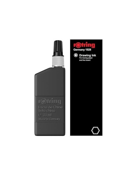 TINTA CHINA ROTRING NEGRA FRASCO 23 CC