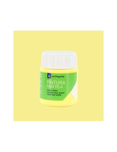 PINTURA TELA LA PAJARITA AMARILLO CLARO 25 ML
