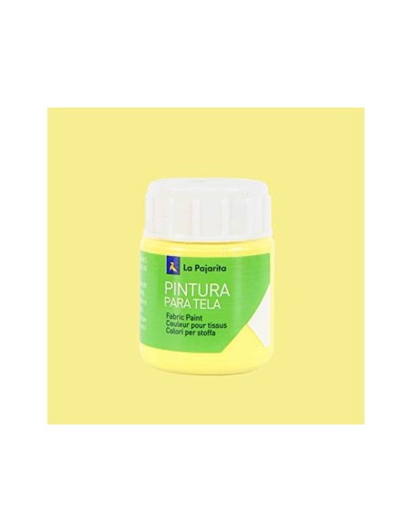 PINTURA TELA LA PAJARITA AMARILLO CLARO 25 ML