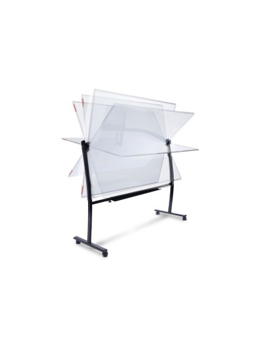 PIZARRA BLANCA LACADA MAGNETICA VOLTEABLE DOBLE CARA 90X120CM