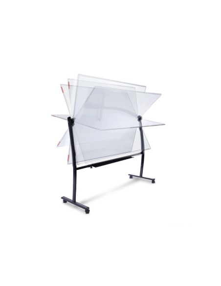 PIZARRA BLANCA VITRIFICADA MAGNETICA VOLTEABLE DOBLE CARA 90X120CM