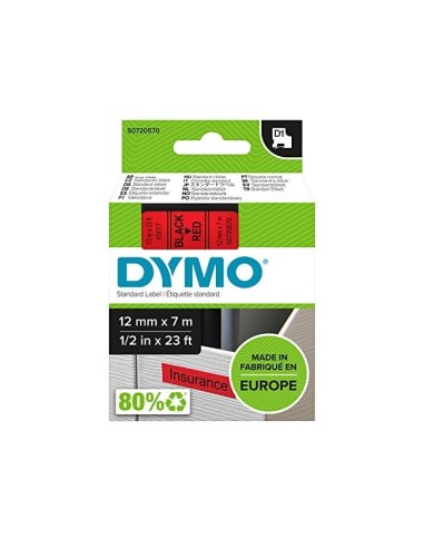 CINTA DYMO 45017 12MMX7MT NG./RJ. D1