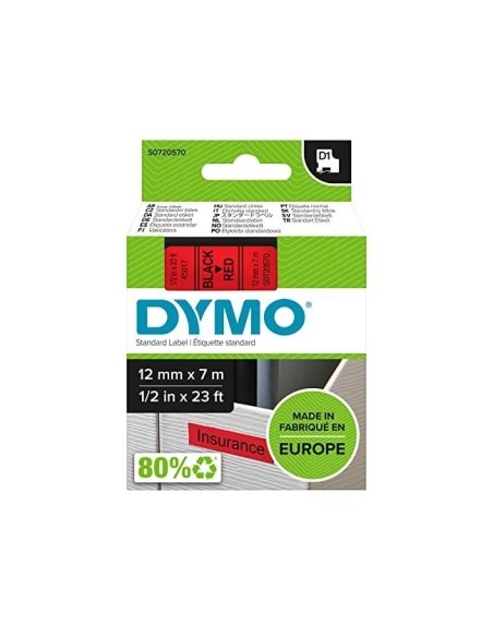 CINTA DYMO 45017 12MMX7MT NG./RJ. D1